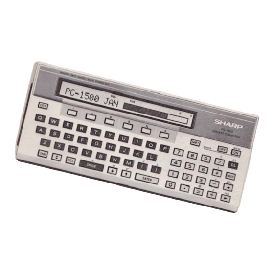 Pocket computer Sharp PC-1500A - Ordinateurs
