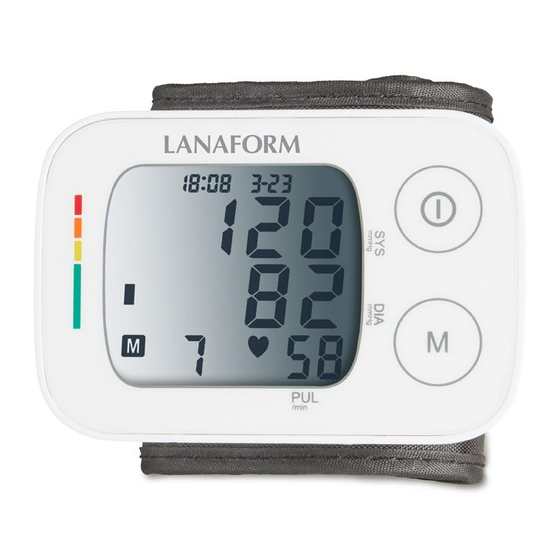 Lanaform WBPM-100 Blood Pressure Monitor Manuals