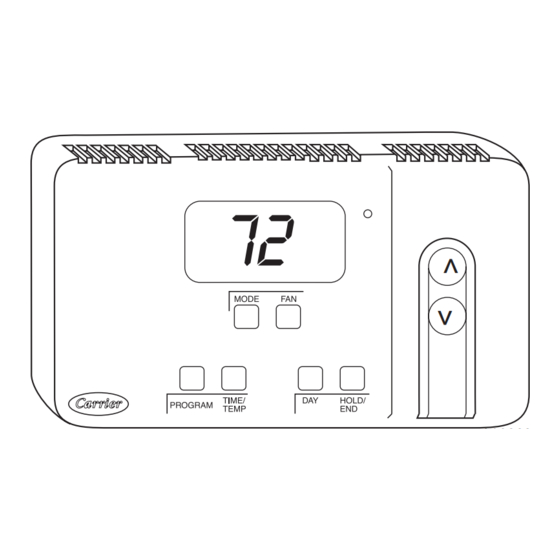 Carrier Standard Programmable Thermostat Manuals