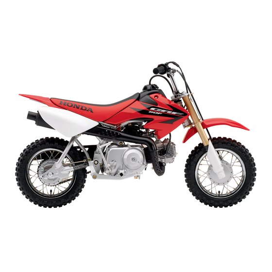 HONDA CRF50F 2005 SERVICE & REPAIR MANUAL Pdf Download | ManualsLib