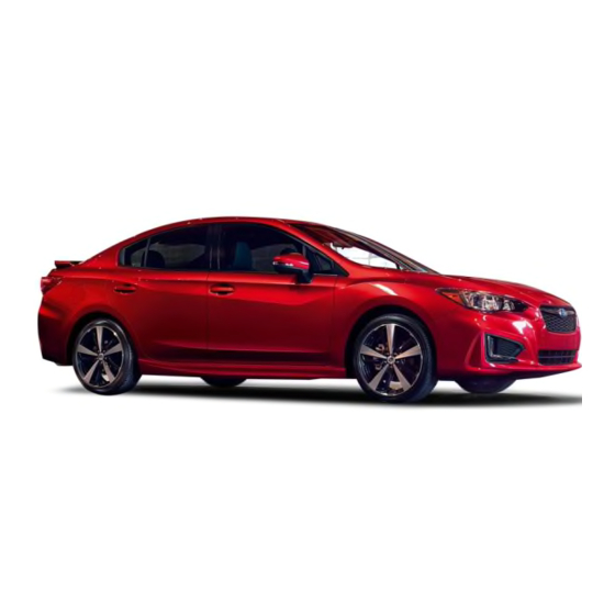 Subaru Impreza 2017 Quick Manual