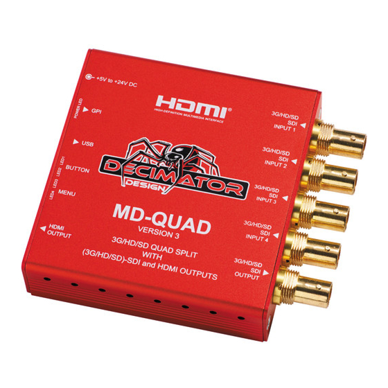 DECIMATOR MDQUAD OPERATING MANUAL Pdf Download ManualsLib