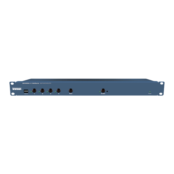 Broadcast Tools Universal 4.1 MLR/Serial Installation And Operation Manual