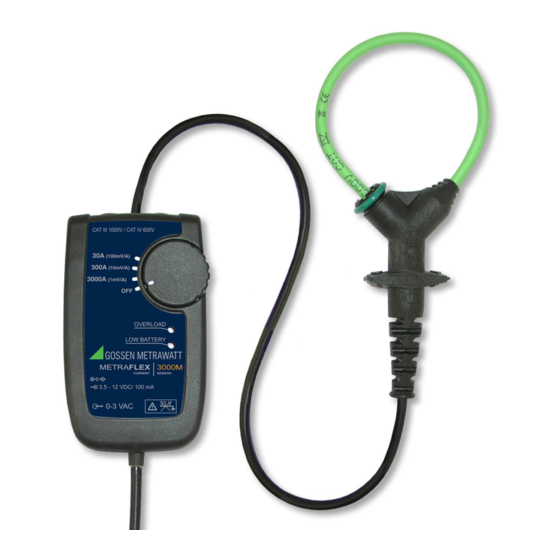 Gossen MetraWatt METRAFLEX 3000M Operating Instructions Manual