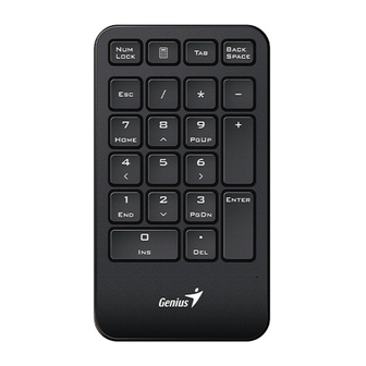 Genius NumPad 1000 Quick Manual