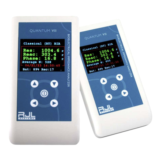 RJL systems Quantum VII Manuals