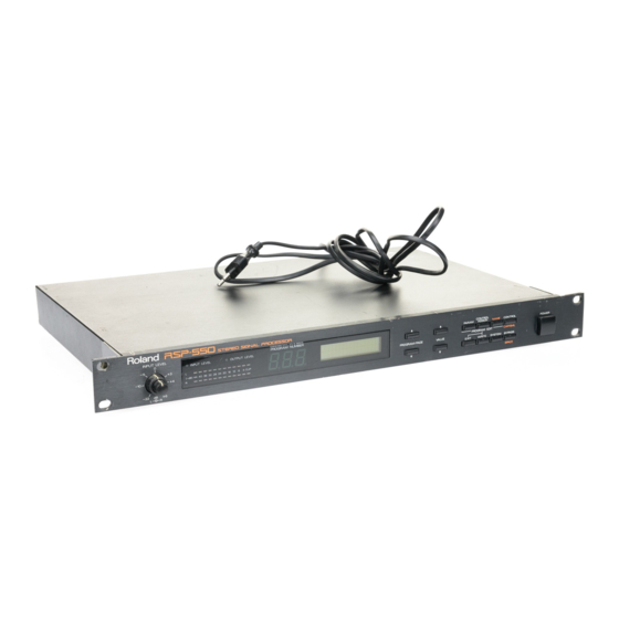 Roland RSP-550 Owner's Manual