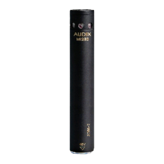 Audix Micros M1280 Quick Manual