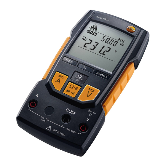 TESTO 760 Instruction Manual