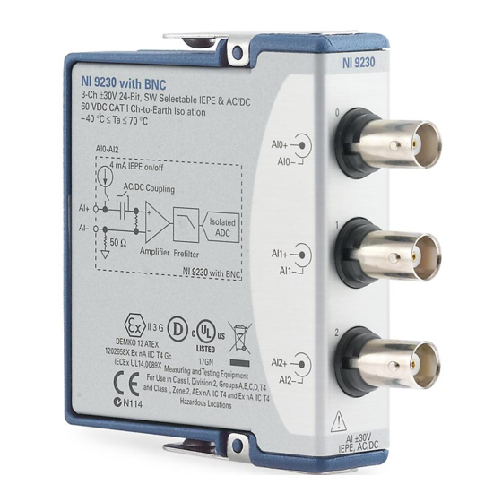 National Instruments NI 9230 Getting Started Manual