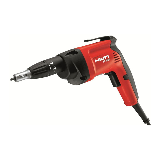 Hilti SD 5000 Operating Instructions Manual