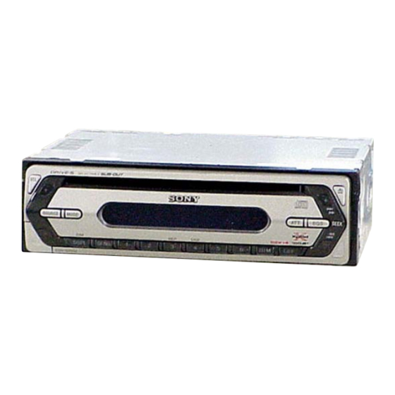 SONY CDX-S2010 SERVICE MANUAL Pdf Download | ManualsLib