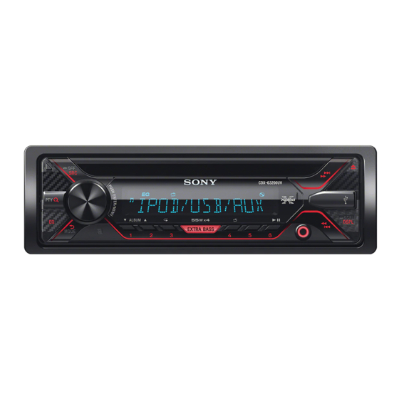 Sony CDX-G1202U R.CD MP3 con Entrada aux y USB Frontal 