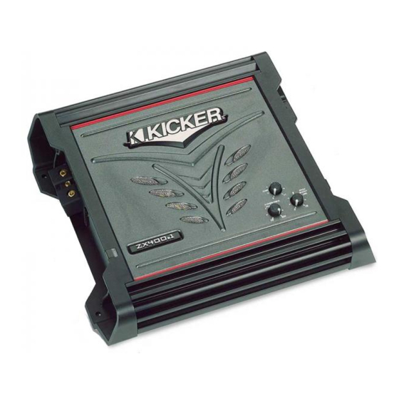 KICKER ZX400.1 OWNER'S MANUAL Pdf Download ManualsLib