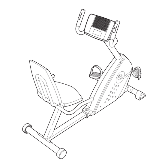 Weslo recumbent bike manual sale