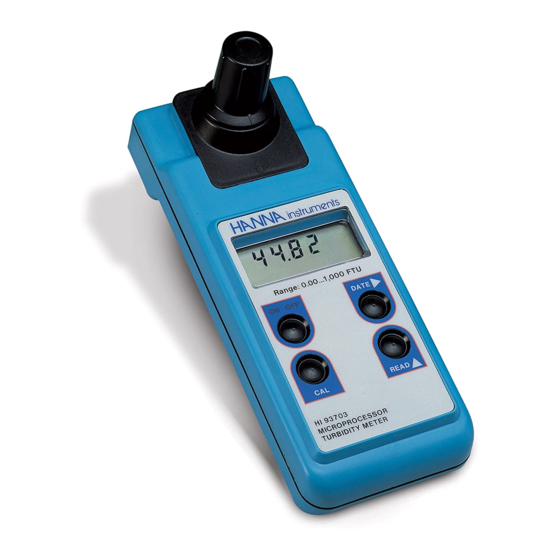 Hanna Instruments HI 93703 Instruction Manual