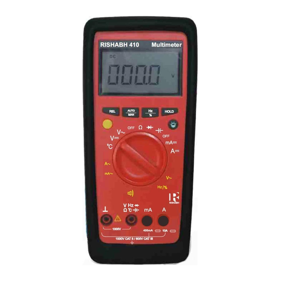 RISHABH 410 USER MANUAL Pdf Download ManualsLib