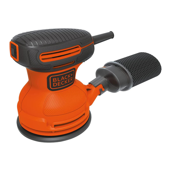 Black+Decker BDERO100 Orbital Sander Manuals