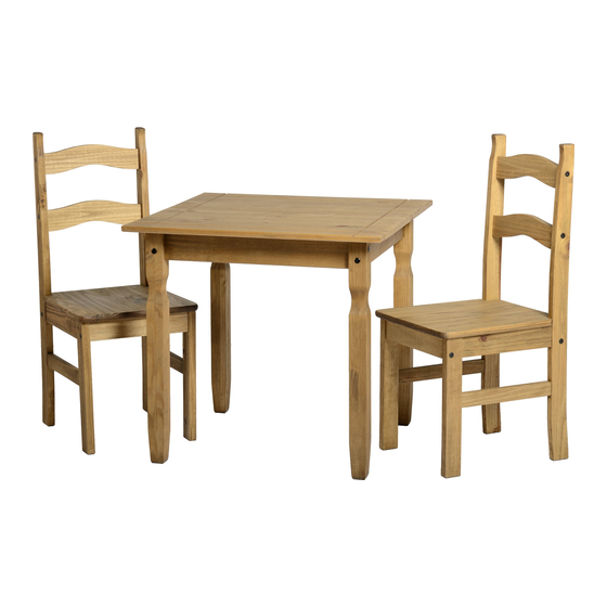 Seconique RIO DINING TABLE Assembly Instructions Manual