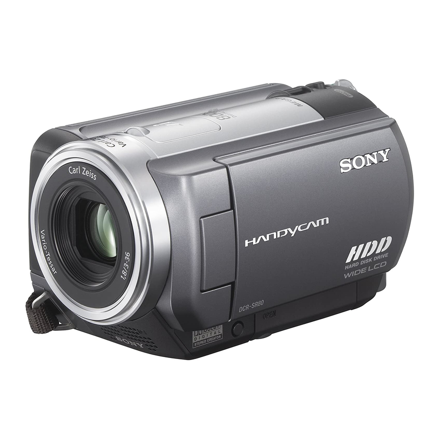 Sony HANDYCAM DCR-SR40 Operating Manual