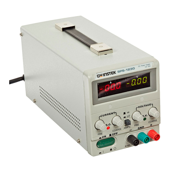 GW Instek SPS-1230 User Manual