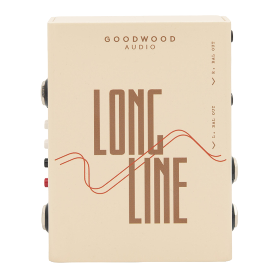 GOODWOOD AUDIO LONGLINE Product Manual