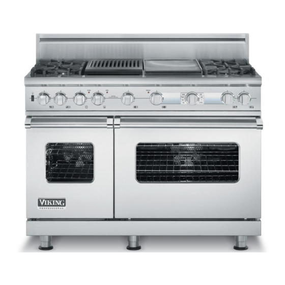 Viking Professional Freestanding Electronic Control Dual Fuel Ranges Use & Care Manual