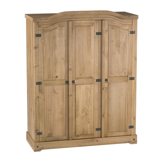 BIRLEA CORONA 3 DOOR WARDROBE ASSEMBLY INSTRUCTIONS MANUAL Pdf Download