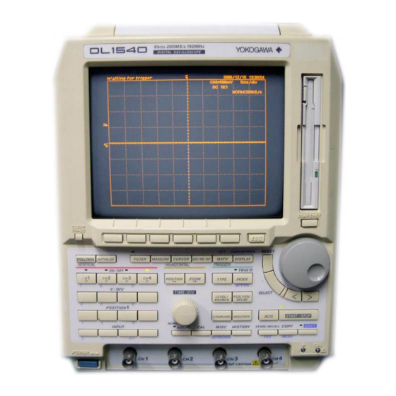 YOKOGAWA DL 1540 USER MANUAL Pdf Download ManualsLib