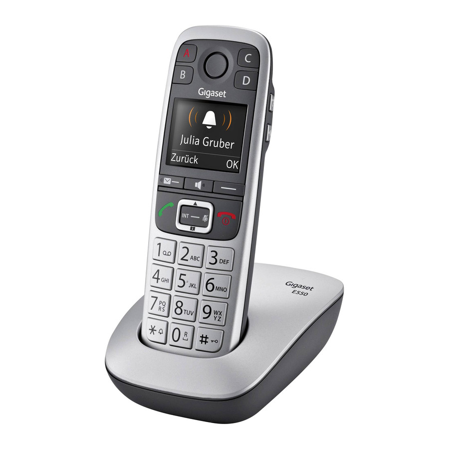 GIGASET E550A USER MANUAL Pdf Download ManualsLib