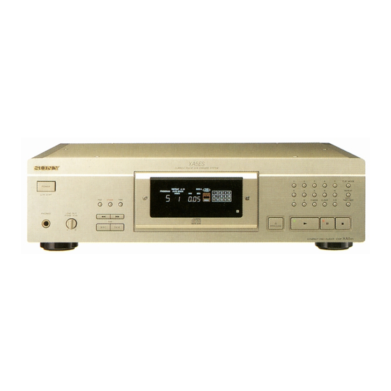 Sony CDP-XA7ES Operating Instructions Manual
