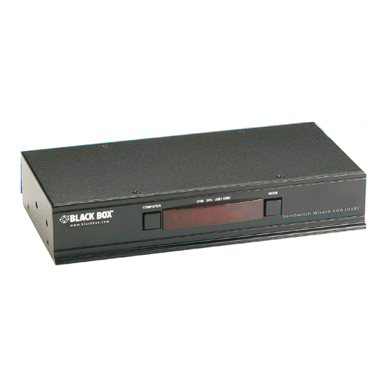 Black Box ServSwitch KV3004A Instruction Manual