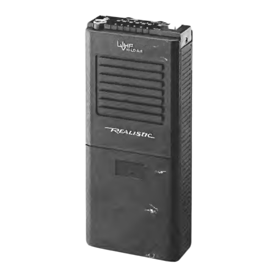 Tandy RadioShack Realistic POCKET-SCAN PRO-22 Owner's Manual
