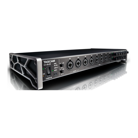Tascam us-20x20 Owner's Manual