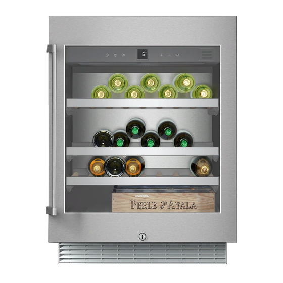 Gaggenau RW402 Instructions For Use And Installation