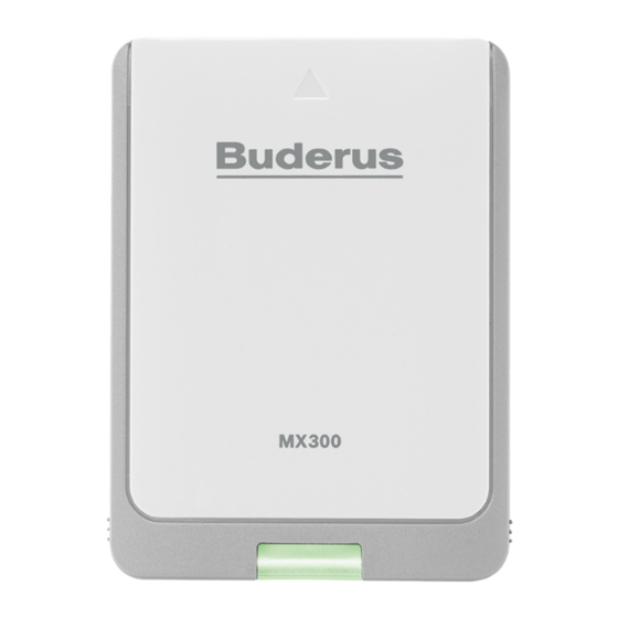 Buderus MX300 Manuals