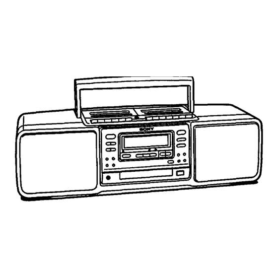 Sony CFD-DW250S Operating Instructions Manual