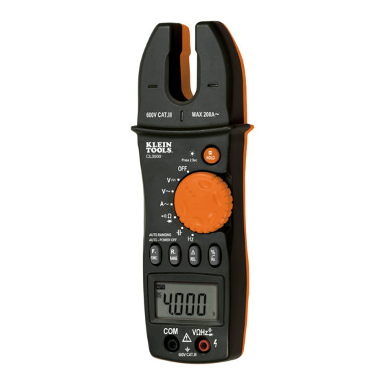 Klein Tools CL3000 Instruction Manual