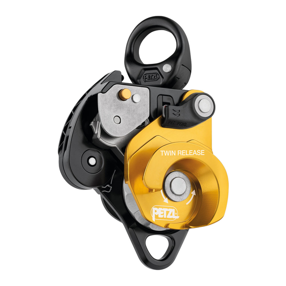 Petzl TWIN RELEASE Capture Pulley Manuals