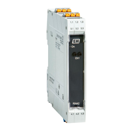 User Manuals: Endress+Hauser RN42 Barrier Power