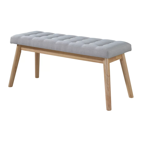ROOM LIFE SIENNA BENCH Manual