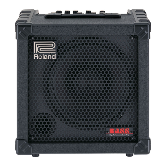 Roland Cube-30 Bass Owner's Manual