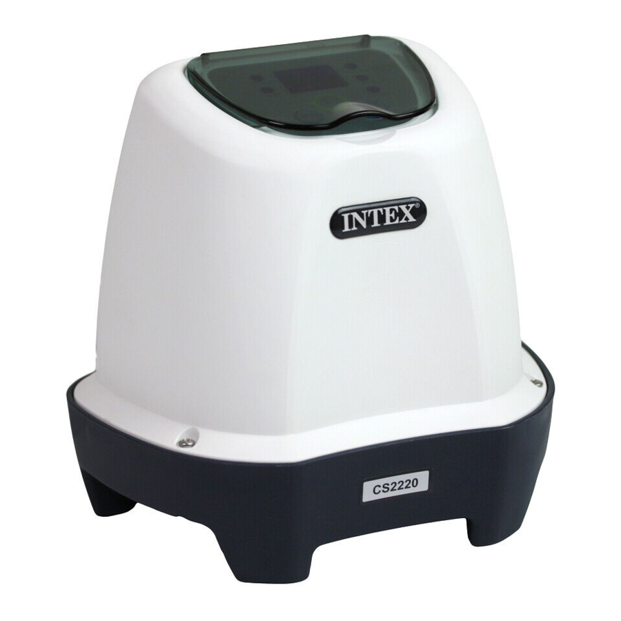 Intex Krystal Clear QS200, CS2220 - Saltwater System Manual