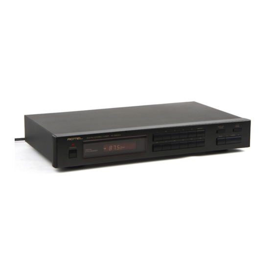 Rotel RT-940AX Owner's Manual