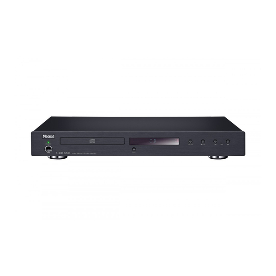 Magnat Audio MCD 550 Important Notes For Installation & Warranty Card