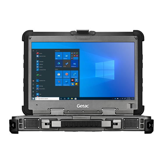 Getac X500 G3 XQ2SZ5WDTDXL Manuals