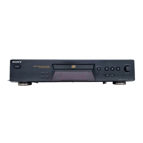 Sony XE270 CD Player Manuals