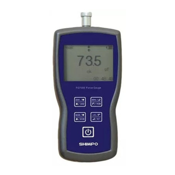 Shimpo Instruments FG-7000 Operation Manual