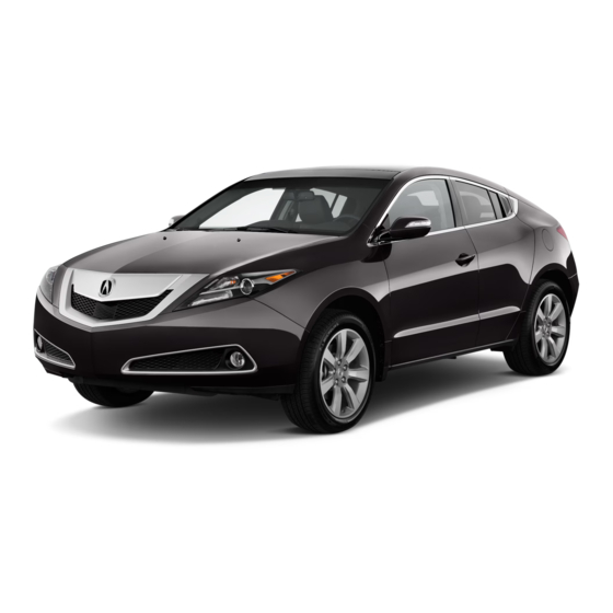 Acura ZDX 2011 Online Reference Owner's Manual