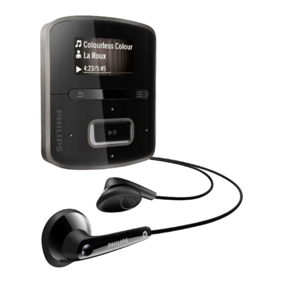 Philips GO GEAR SA3RGA02 User Manual